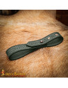 Handcrafted Celtic Leather Strap for Medieval Tankard, Bottle Green