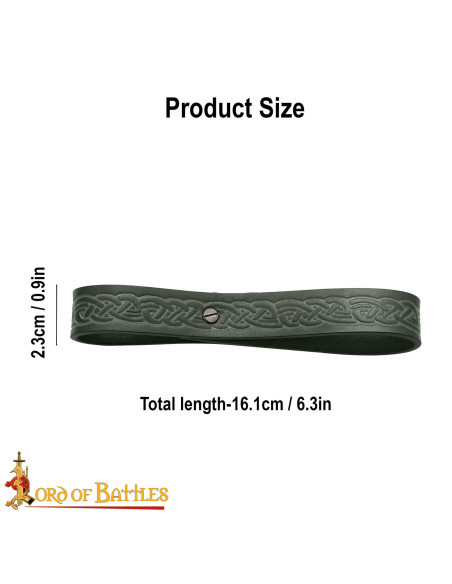 Handcrafted Celtic Leather Strap for...