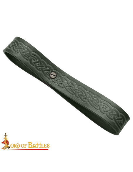 Handcrafted Celtic Leather Strap for...