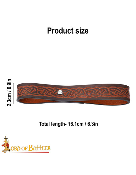Handcrafted Celtic Leather Strap for...
