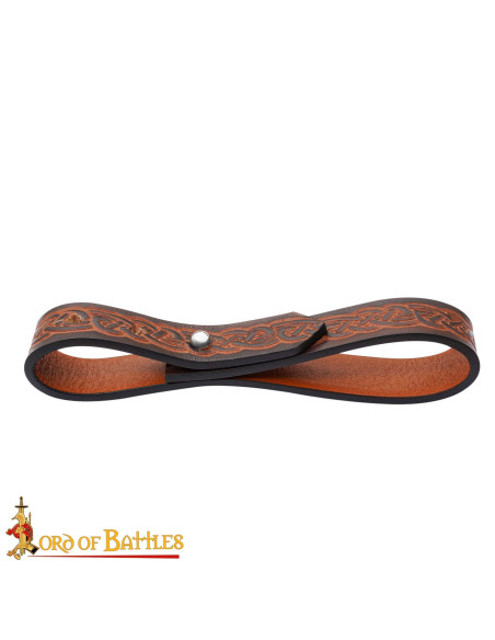 Handcrafted Celtic Leather Strap for...