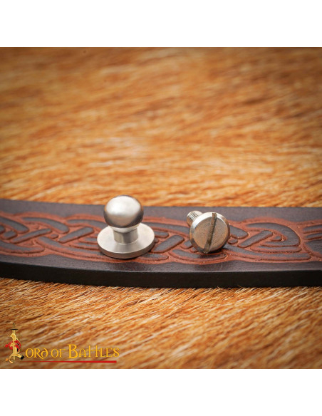 Handcrafted Celtic Leather Strap for...