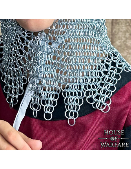 Zinc Plated Chainmail Coif V for Kids