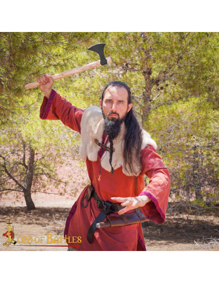 Hand-forged Viking Battle Axe, Carbon...