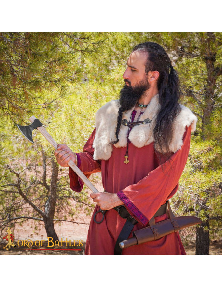 Hand-forged Viking Battle Axe, Carbon...