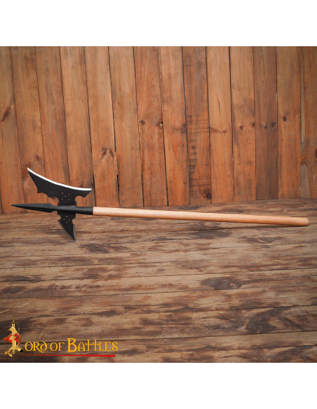 Forged Medieval Poleaxe, Carbon Steel...