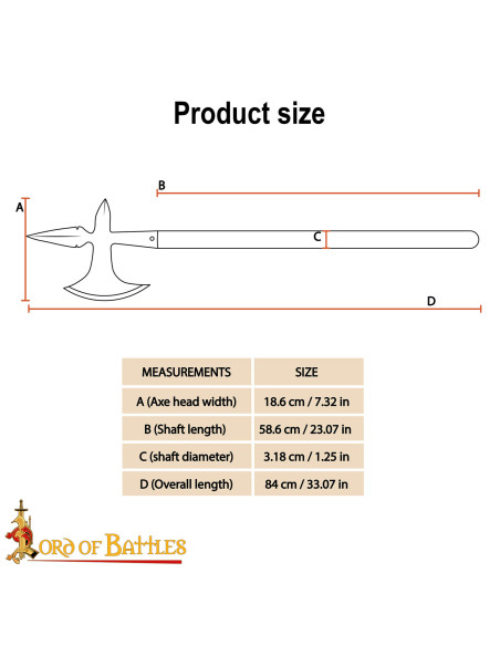 Medieval Battle Axe Forged Carbon...
