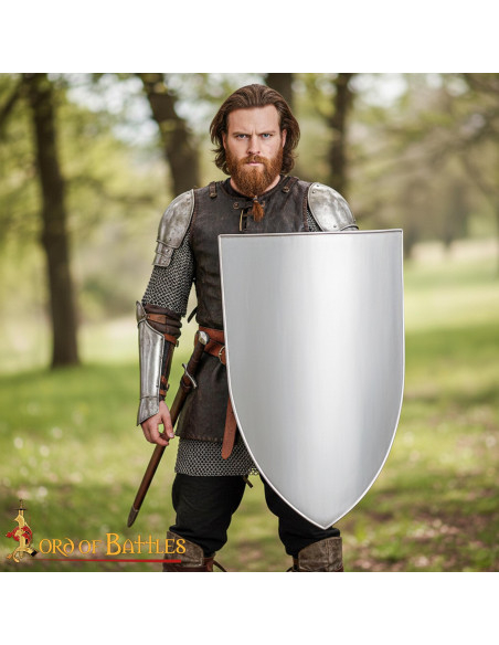 18G Steel Medieval Shield for...