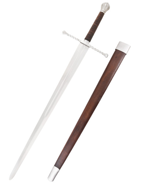 Bastard sword with scabbard, functional