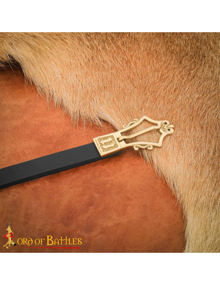 Set of 5 Authentic Brass Lyre Buckles...