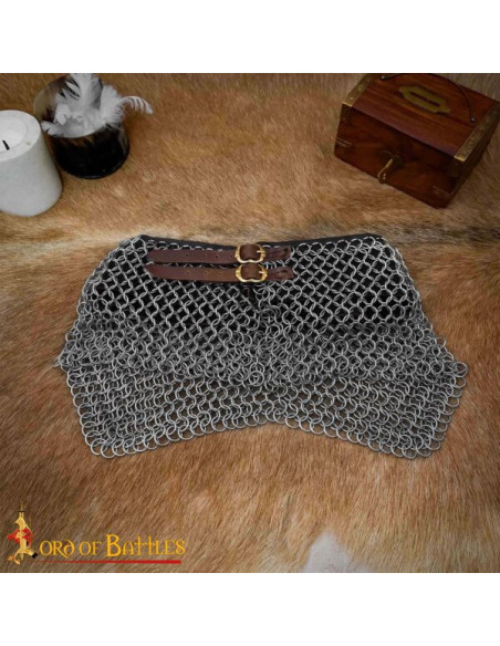 Medieval Steel Mesh Gorget with...