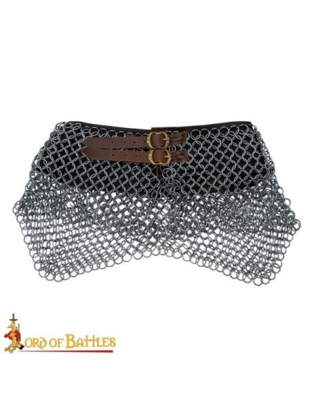 Medieval Steel Mesh Gorget with...