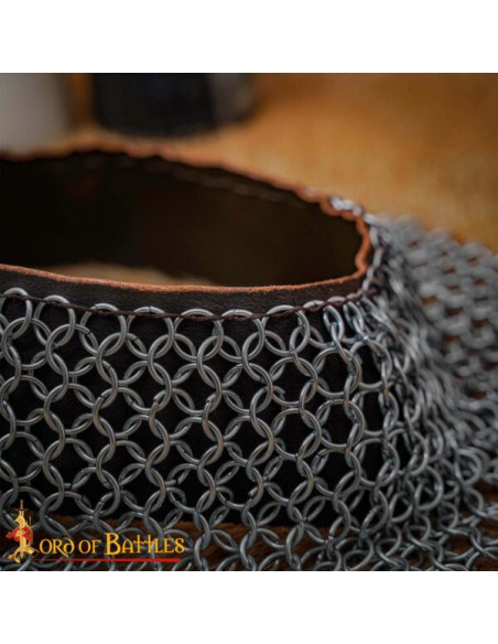 Medieval Steel Mesh Gorget with...