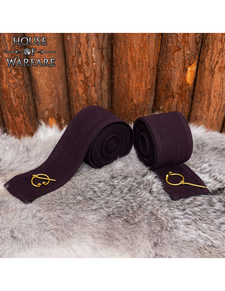 Dark Brown Cotton Canvas Viking Arm...