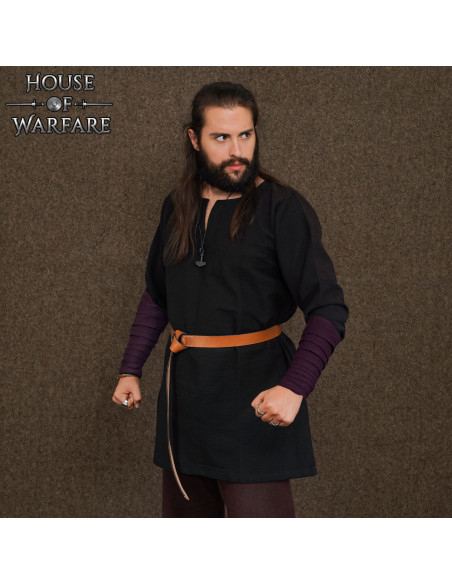 Dark Brown Cotton Canvas Viking Arm...