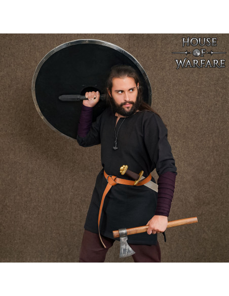 Dark Brown Cotton Canvas Viking Arm...