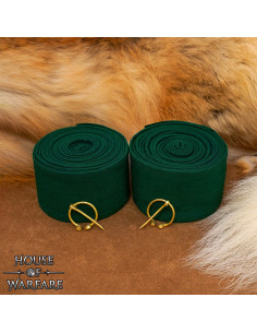 Cotton Canvas Viking Arm Wraps in Bottle Green