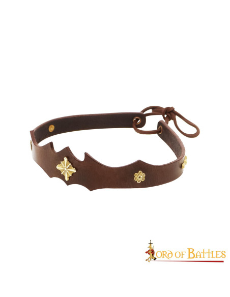 Leather and Brass Headband for...