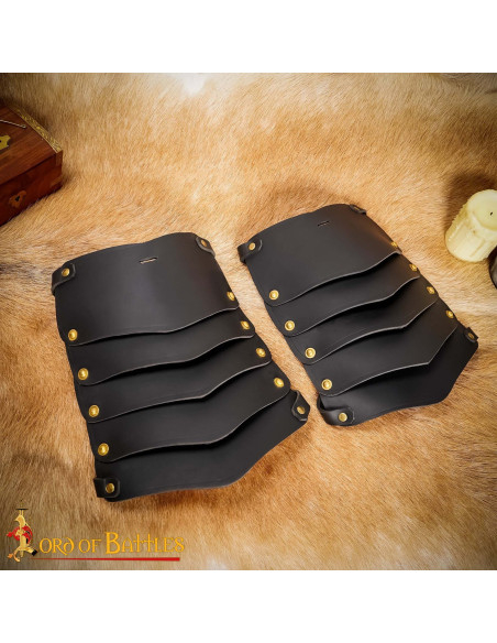 Viking Leather Shoulder Pads for LARP...