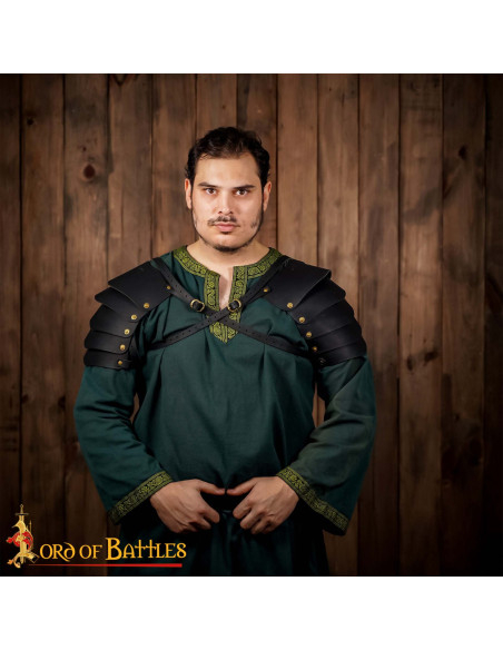 Viking Leather Shoulder Pads for LARP...