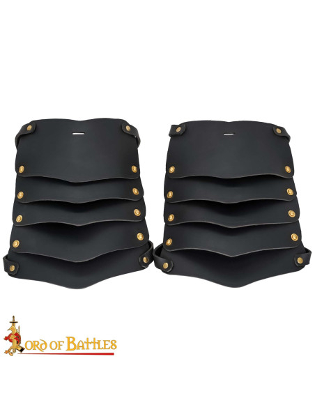 Viking Leather Shoulder Pads for LARP...