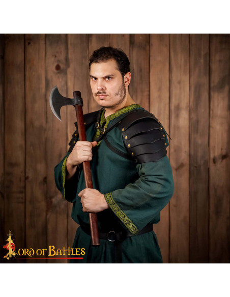 Viking Leather Shoulder Pads for LARP...