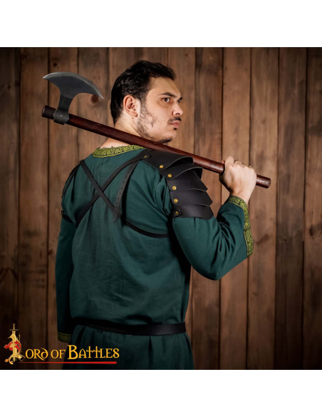 Viking Leather Shoulder Pads for LARP...