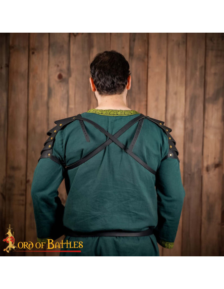 Viking Leather Shoulder Pads for LARP...