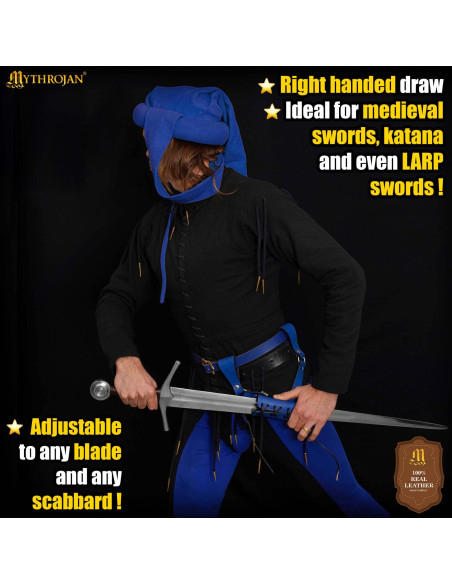 Adjustable Genuine Leather Medieval...