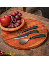 Set of Medieval Stainless Steel Cutlery with Leather Case