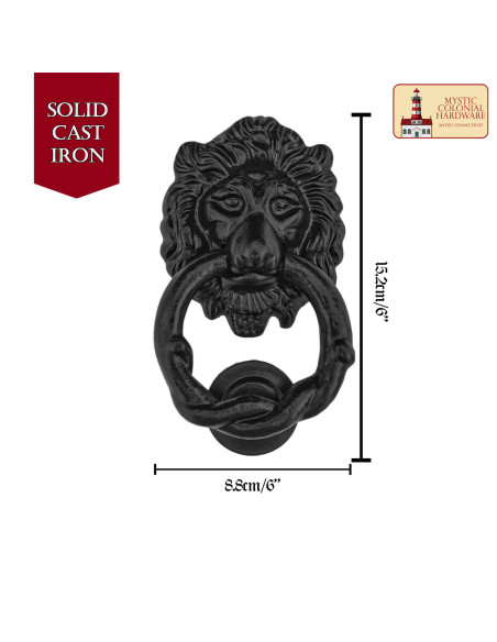 Handcrafted Forged Lion Door Knocker