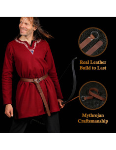 Durable Leather LARP Medieval Warrior Belt 2