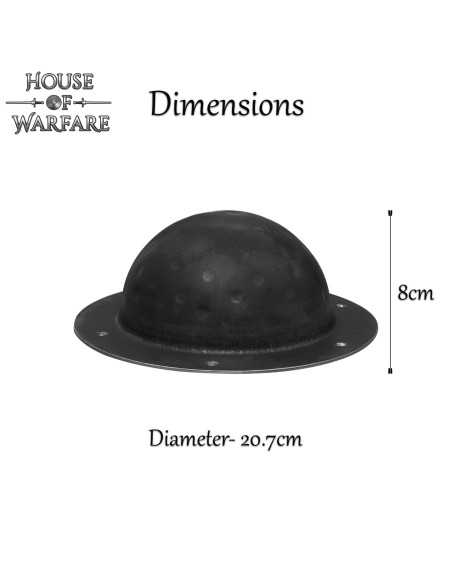 BattleReady Black Steel Umbo, 1.8 mm