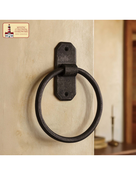 Vintage Forged Iron Rustic Towel Ring