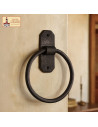 Vintage Forged Iron Rustic Towel Ring