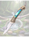 Miniature Knife with Abalone Design and 420 Steel Blade