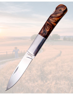 Tramuntana Knife Mirror Finish Amber and Steel