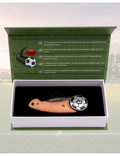 Collector's Knife Football Ball Wood Steel 2