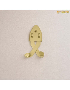 Adjustable Vertical Wall Mount for Sword, Brass Finish