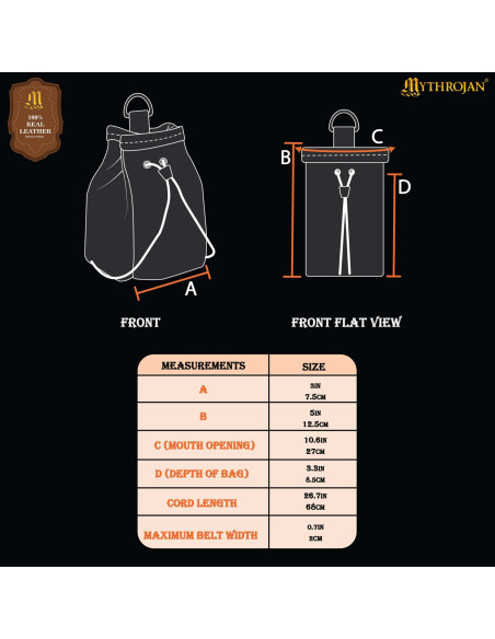 Medieval Faux Suede Wallet for LARP...