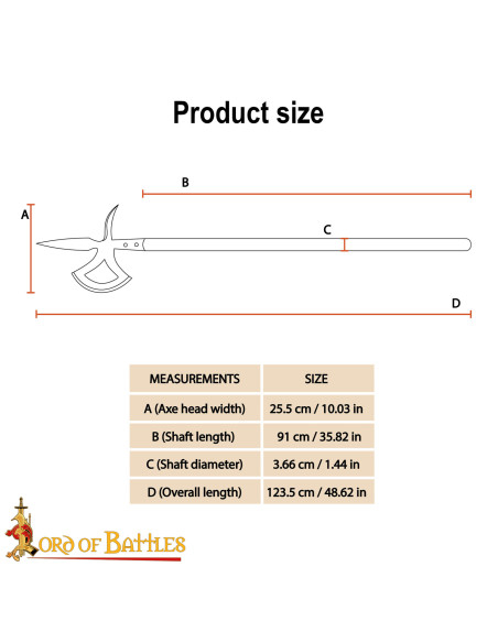 16th Century Medieval Halberd Forged...