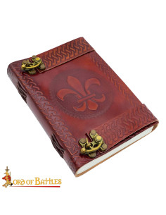 Fleur de Lys Leather Journal with Handmade Pages 2
