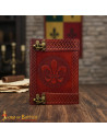 Fleur de Lys Leather Journal with Handmade Pages