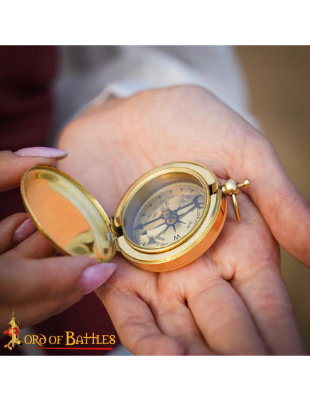 Medieval Brass Pocket Compass for...