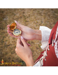 Medieval Brass Pocket Compass for Navigation 2