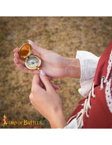 Medieval Brass Pocket Compass for...