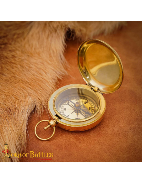 Medieval Brass Pocket Compass for...