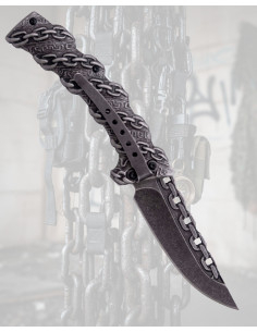 Third Pocket Knife, 420 Steel, Chain Design 2