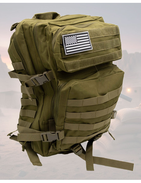 MOLLE Tactical Backpack 35L-40L Green...