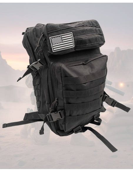 Black Tactical Backpack 35-40L with...